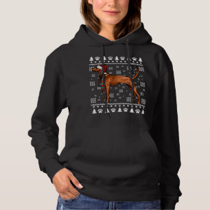 Redbone Coonhound Hund Weihnachtsmannmütze Xmas Ug Hoodie