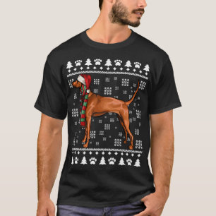 Redbone Coonhound Hund Weihnachtsmannmütze Xmas Ug T-Shirt