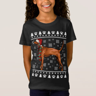 Redbone Coonhound Hund Weihnachtsmannmütze Xmas Ug T-Shirt