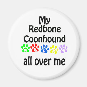 Redbone Coonhound Walking Design Magnet