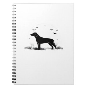 Redbone Dog � Halloween-Mond-Silhouette Oversized Notizblock