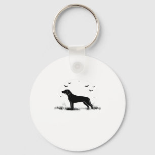 Redbone Dog � Halloween Mond Silhouette Oversized  Schlüsselanhänger