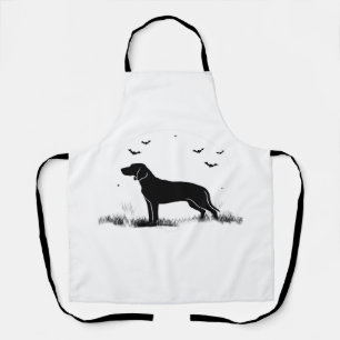 Redbone Dog � Halloween-Mond-Silhouette Oversized Schürze