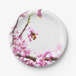 Redbud & Honeybee in Springtime Pappteller