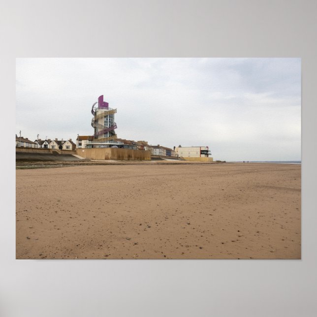 Redcar Beach und Beacon Poster (Vorne)