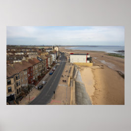 Redcar Beach vom Beacon aus Poster