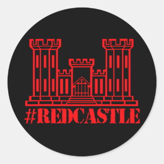 #Redcastle Combat Engineer (Large Castle) Runder Aufkleber