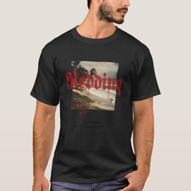 Redding California Ca Tattoo Beach Surf T-Shirt (Vorderseite)