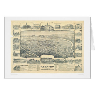 Redding, carte panoramique de CA (1393A)