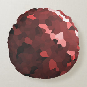 Reddish Hue Crystallized Muster Rundes Kissen