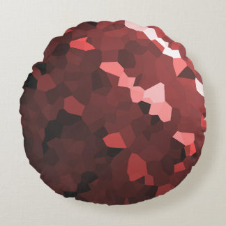 Reddish Hue Crystallized Muster Rundes Kissen