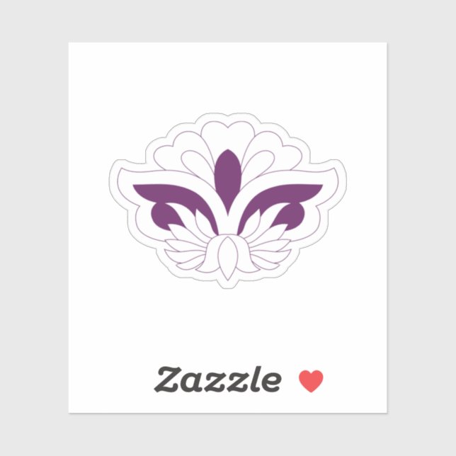 Reddish Magenta dekorativ Aufkleber (Blatt)