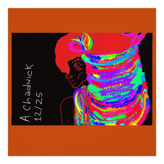 Reddish-Orange Fox Warrior Princess  Fotodruck (Vorne)