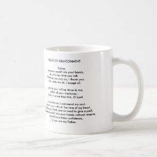 Reddition à la prière de Dieu de la tasse