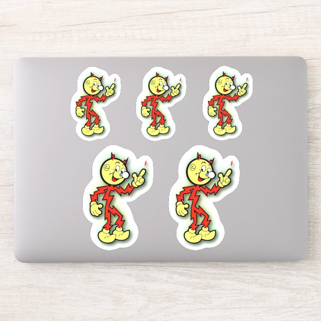 Reddy Kilowatt 5 Up Aufkleber (Computer)