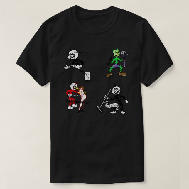 Reddy Kilowatt Aufkleberblatt Sticker.png T-Shirt (Design vorne)