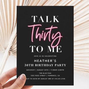 Rede 30 mit mir 30. Geburtstag Party Einladung