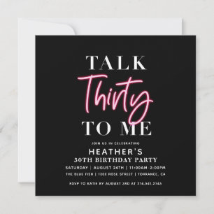 Rede 30 mit mir 30. Geburtstag Party Square Einladung