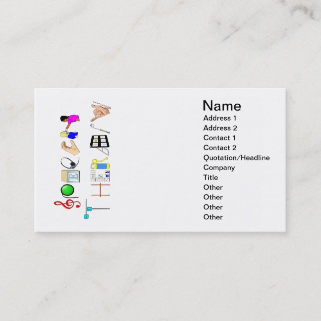 Rede an der Arbeits-Visitenkarte Visitenkarte (Vorderseite)