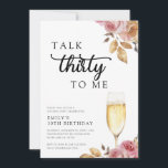 Rede dreißig mit mir, 30. Geburtstag Party Einladung<br><div class="desc">Rede dreißig mit mir,  30. Geburtstagsfeier Party Einladung</div>