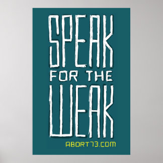 Rede für die Schwachen / Abort73.com Poster