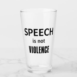 Rede ist keine Gewalt Glas