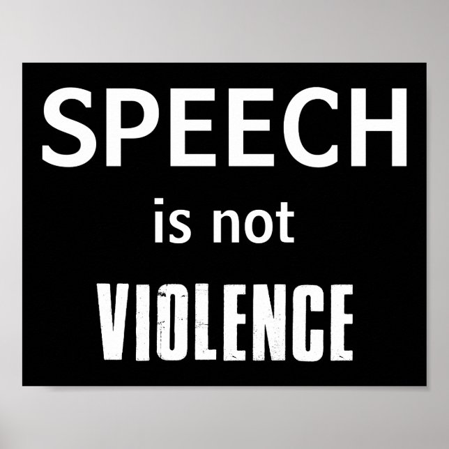 Rede ist keine Gewalt Poster (Vorne)