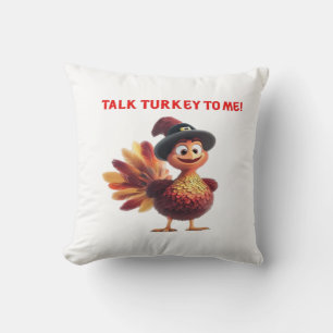 Rede mit mir Klartext Lustiges Thanksgiving-Design Kissen