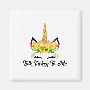 Rede mit mir Tacheles Einhorn Erntedankfest Magnet