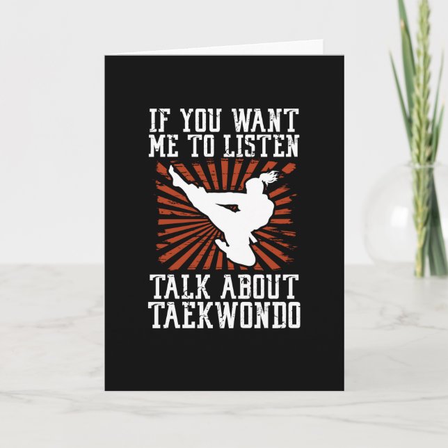 Rede über Taekwondo Karte (Vorderseite)