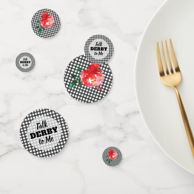 Rede von Derby zu Me Rose über Gingham Konfetti (Gruppe)