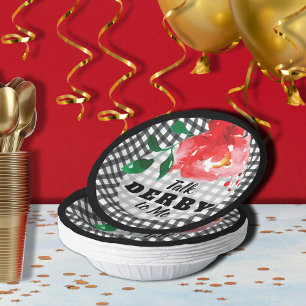 Rede von Derby zu Me Rose über Gingham Pappteller