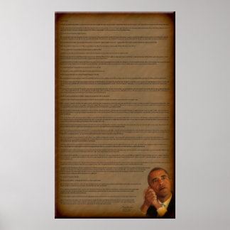 Rede von Präsident Barack Obama zur Amtseinführung Poster