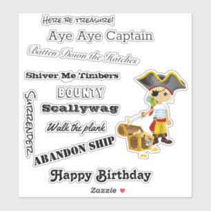 Rede wie ein Piratenaufkleber Aufkleber