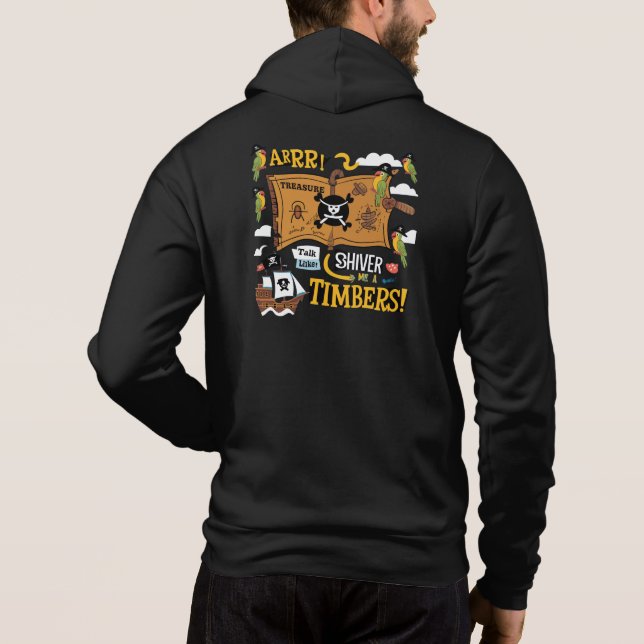 Rede wie ein Piratentag Hoodie (Rückseite)