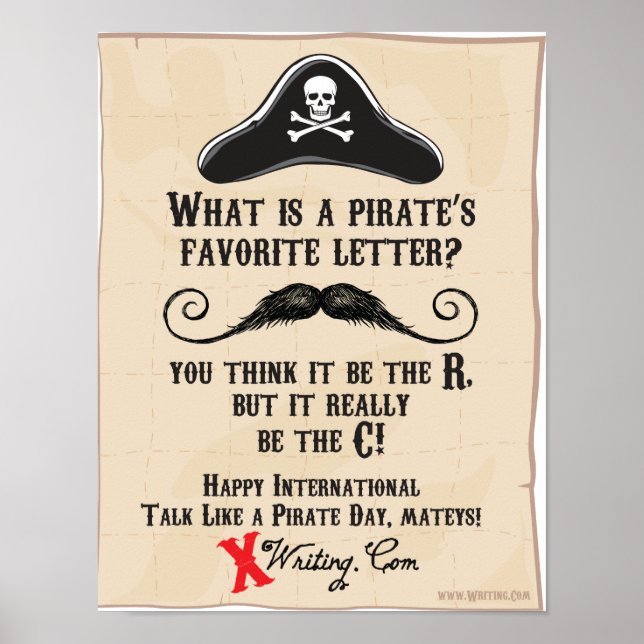 Rede wie ein Piratentag Poster (Vorne)