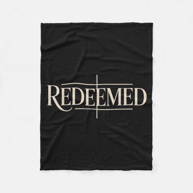 Redeemed Gospel Christian Faith Strength Bible Ver Fleecedecke (Vorderseite)