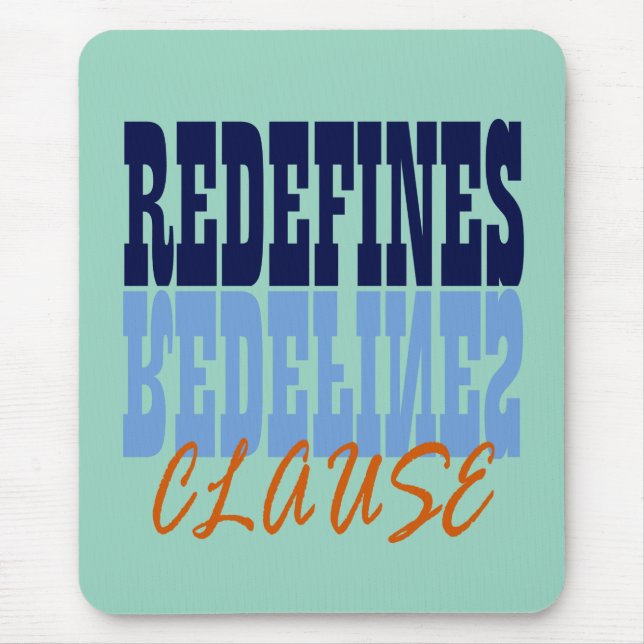 Redefines-Klausel in der Cobol-Programmierung Mousepad (Vorne)