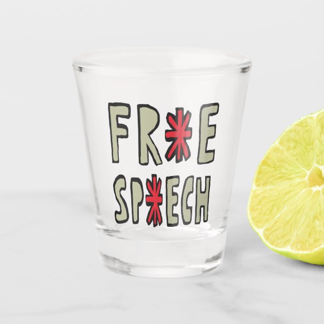 Redefreiheit Schnapsglas (Vorderseite)