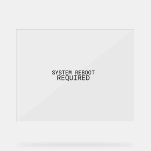 Redémarrage du système requis Minimaliste 