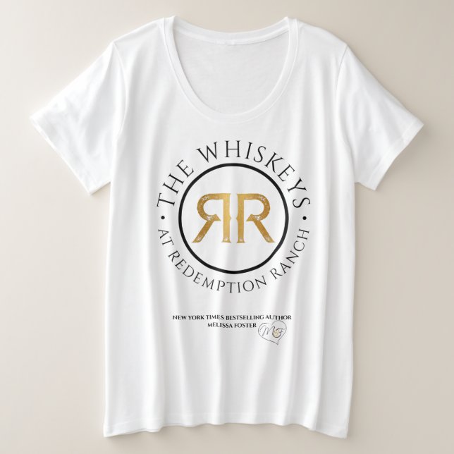 Rédemption Ranch Whiskeys Logo T-shirt jusqu'à 4x (Design devant)