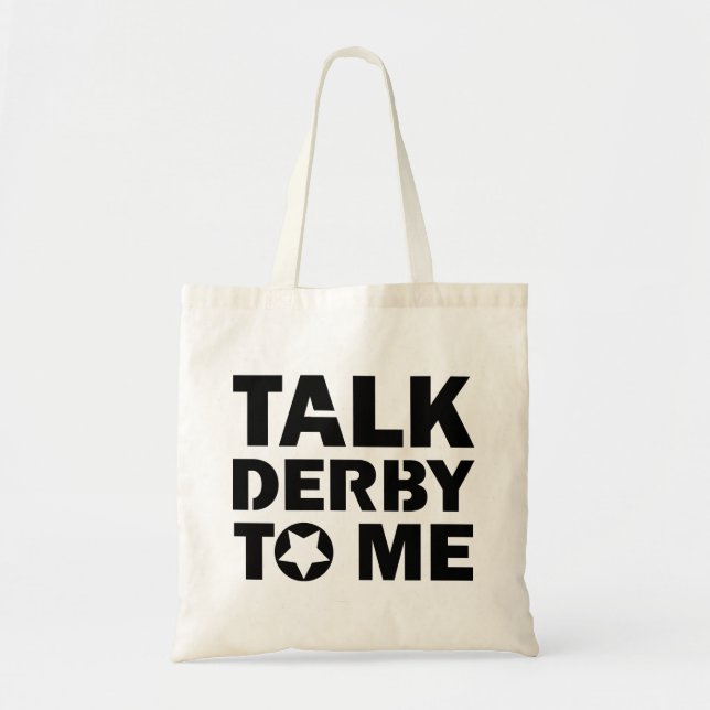 Reden Derby mit mir, Roller Derby Girl Design Tragetasche (Vorne)