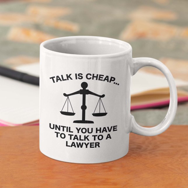 Reden ist billig kaffeetasse (lawyer mug)