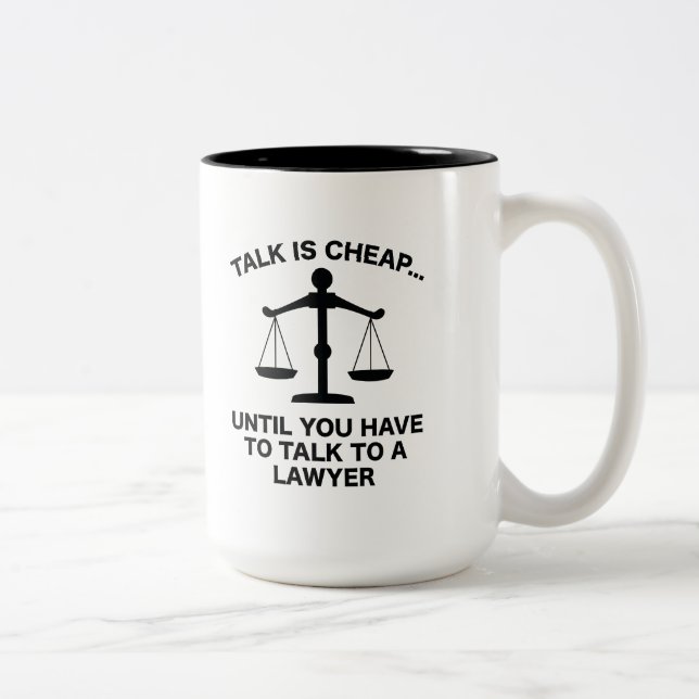 Reden ist billig zweifarbige tasse (Rechts)