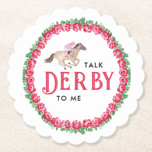 Reden Sie Derby mit mir   Pferderennen Derby Braut Untersetzer