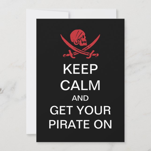 Reden Sie wie ein Piratentag Party Einladungen (Vorderseite)