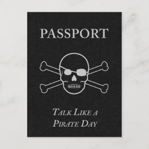reden wie ein Piratenpass Postkarte