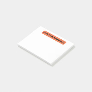 Reden wir Memoiren nach dem Ende Post-it Klebezettel