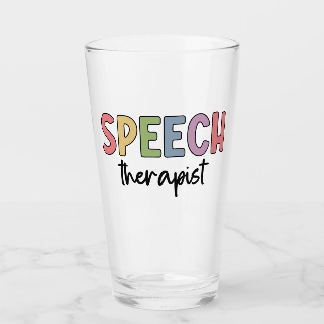 Redepathologe Redetherapeutin SLP Glas (Vorderseite)