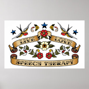 Redetherapie mit Live-Liebe Poster